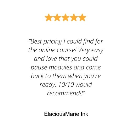 body art blood borne pathogens certification for Los Angeles county course review, ""Best pricing I could find for the online course! Very easy and love that you could pause modules and come back to them when you're ready. 10/10 would recommend!!" 